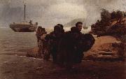Ilya Repin, Barge Haulers wading